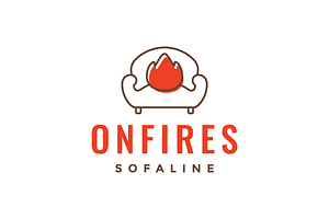 sofa furniture decorative line logo, a Branding & Logo Template by devastd