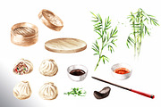 Dim Sum. Chinese dumplings, a Food Illustration by Daria Ustiugova (Thumbnail 6 of 6)