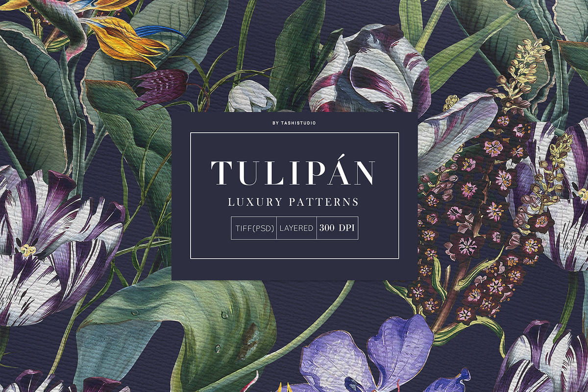 Tulipán, luxury Pattern Designs, a Pattern Graphic by Pink Linen (Photo 1 of 9)