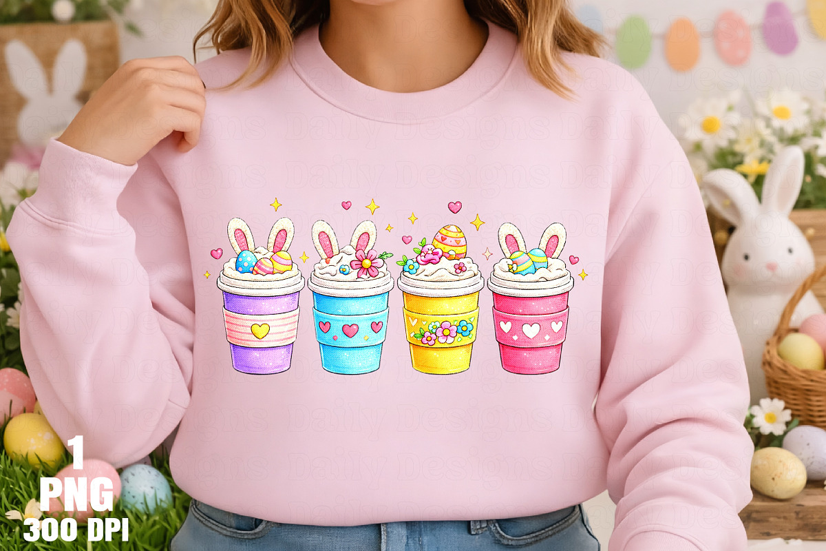 Bunny Ear Coffee Cup Sublimation, an Illustration by Daily.Designs (Photo 5 of 5)