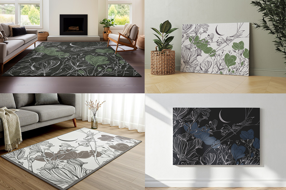 Hand Drawn Wallpaper Cherry Blossom, a Wallpaper Graphic by Nature.Of.Kate (Photo 11 of 11)