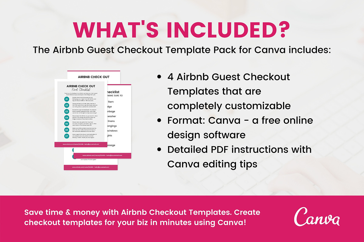 Airbnb Checkout Templates Canva, a Brochure Template by Fallon Gerst