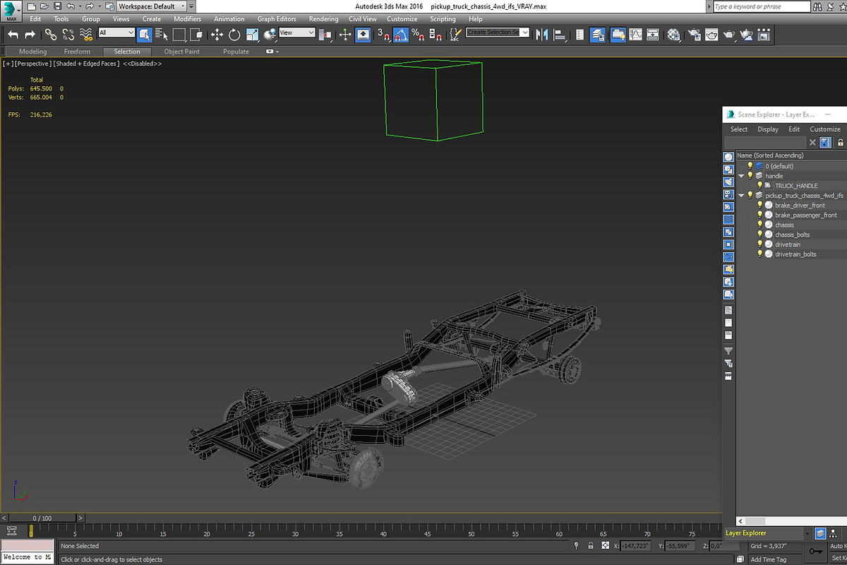 PICKUP TRUCK CHASSIS 4WD IFS, a Cars & Vehicle 3D Model by NNAVAS 3D (Photo 11 of 12)