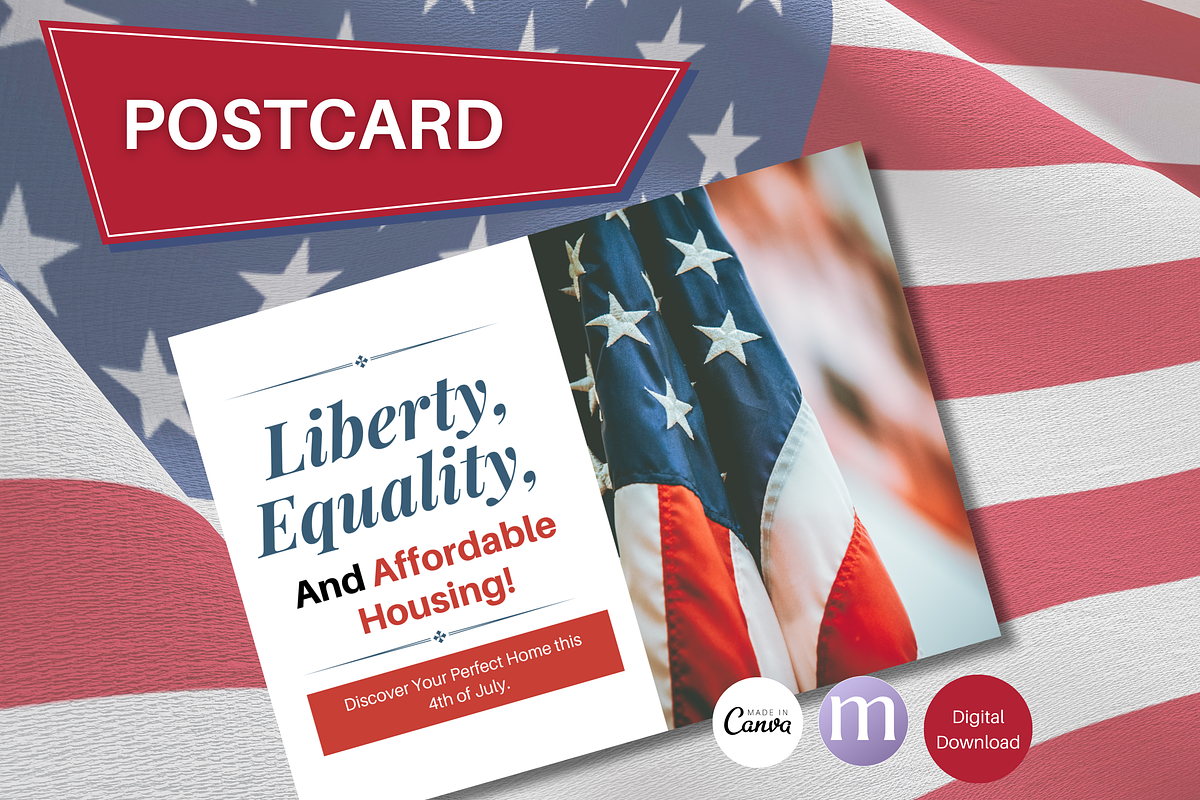 Real Estate Postcard | 4th of July, a Card Template by Modernastic - Canva (Photo 1 of 3)