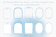 Baby Blue Watercolor Frames Set, an Object Graphic by Solo Art Original (Thumbnail 4 of 14)