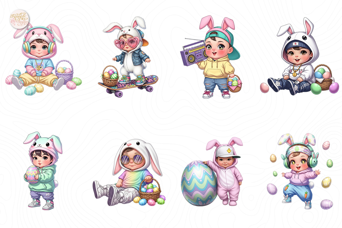 Easter Bunny PNG Clipart, Hip Hop., a Person Illustration by KennedyStudio (Photo 2 of 5)