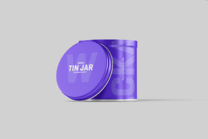 Small Tin Jar Packaging Mockup