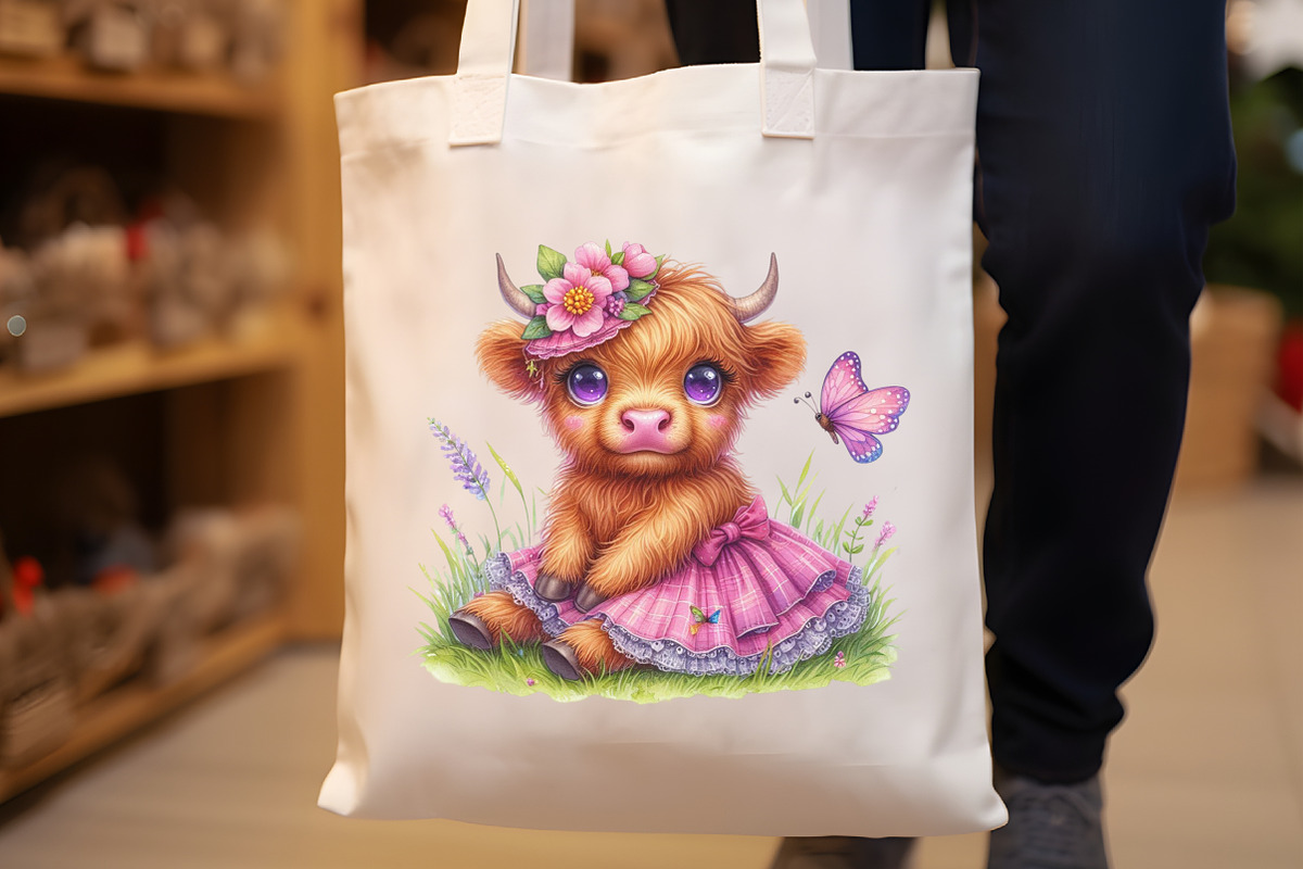 Watercolor Cute Highland Cow Clipar, a Seasonal Illustration by Rose Art (Photo 6 of 7)