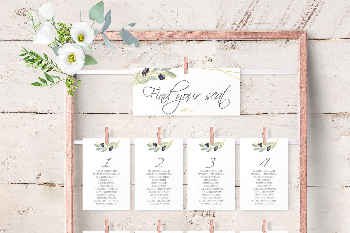 Greenery Wedding Invitation Suite, an Invitation Template by SunRayArtDesigns (Photo 12 of 14)