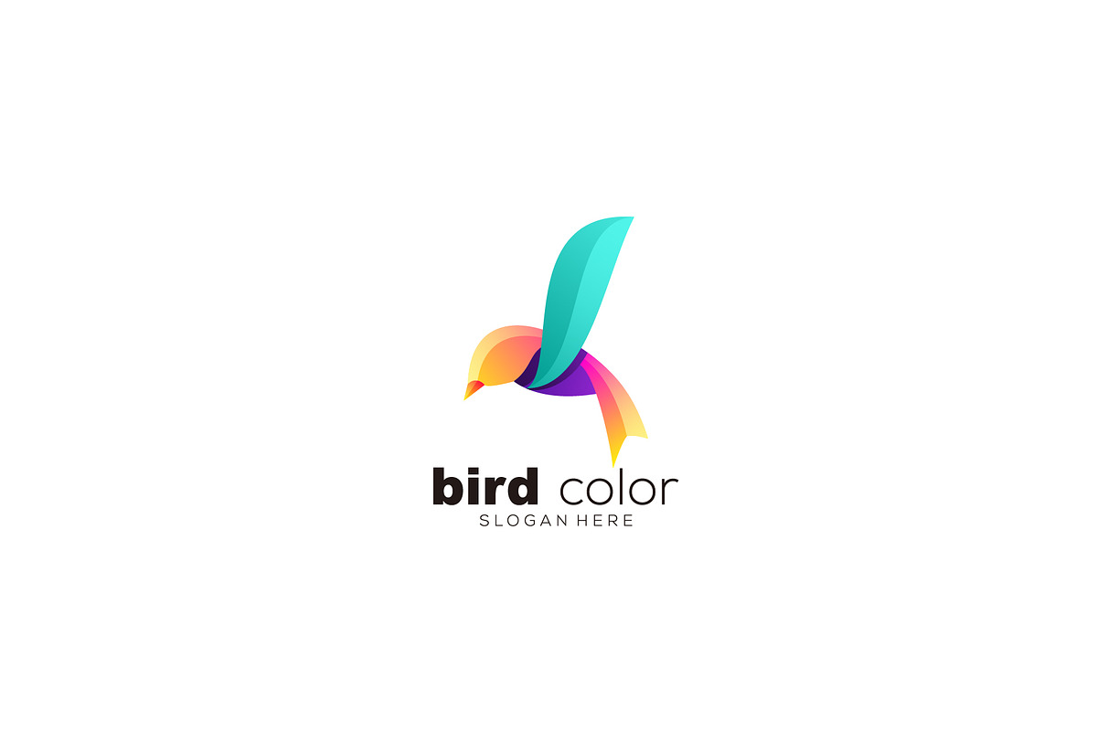bird colorful design gradient style, a Branding & Logo Template by OmerStudio