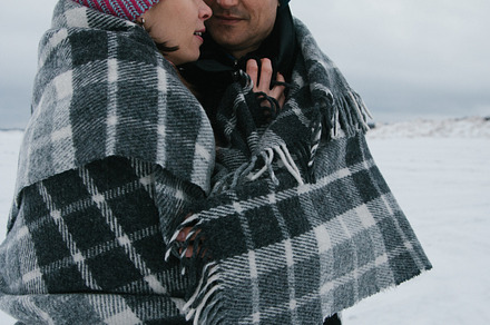 Romantic winter adventure