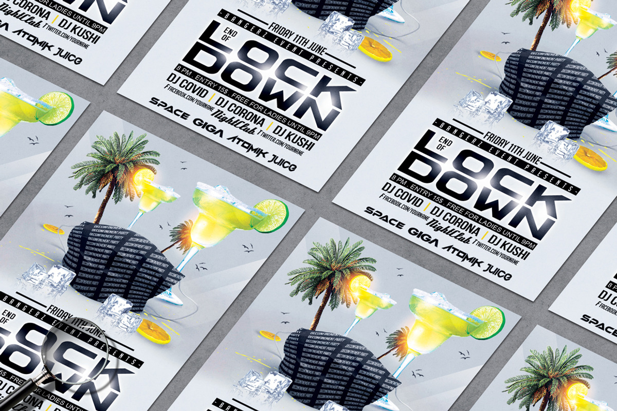 End of Lockdown | Party Flyer, a Flyer Template by GIGA-TEMPLATE (Photo 2 of 8)