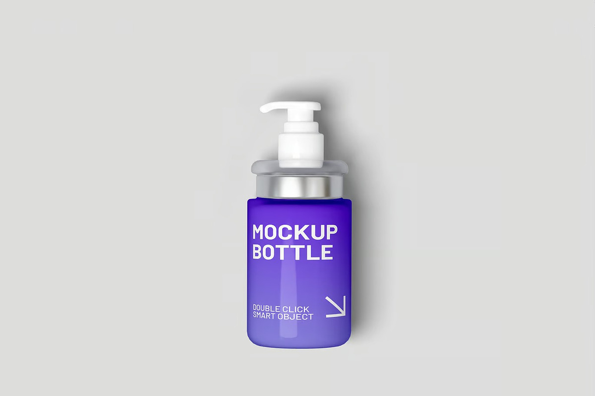 Pump Bottle Mockup, a Packaging Mockup by renderstockmarket (Photo 3 of 4)