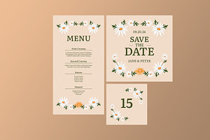 Daisy Wedding Invitation Suite