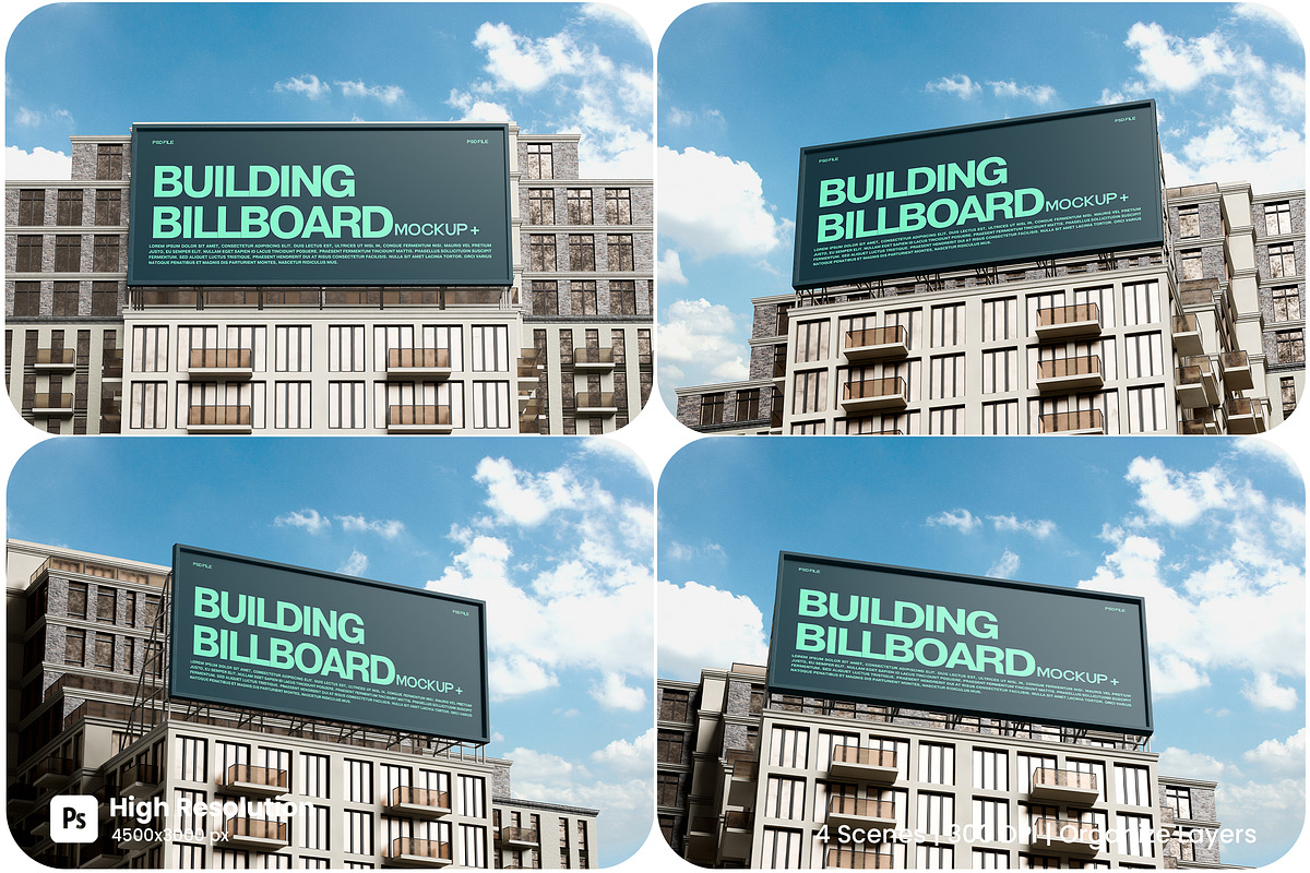 Building Billboard Mockup, an Advertising Mockup by HanaSaka_Studio (Photo 1 of 5)