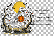 Spooky Saurus Png, a Graphic by Clipart Bloom (Thumbnail 2 of 2)