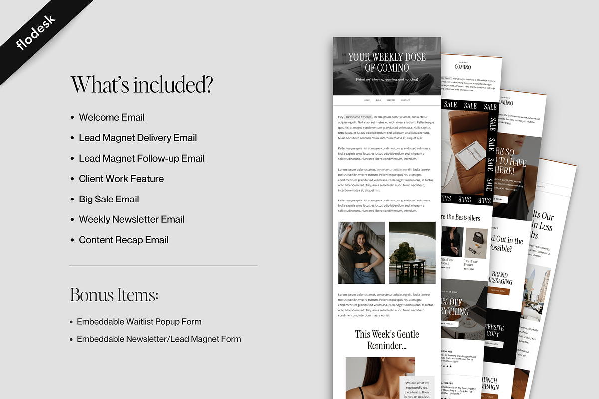 Flodesk Email Templates | Comino, an Email Template by Designorina (Photo 2 of 9)