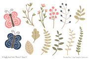 Navy & Blush Flowers Clipart, an Illustration by Amanda Ilkov (Thumbnail 4 of 4)