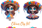 Cute dolls Catrina Day of the dead, a Seasonal Illustration by VM PARTYS  BY TAIRUMA (Thumbnail 5 of 8)