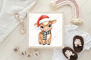 Funny Christmas Highland Cow PNG, an Illustration by CraftArtStudio (Thumbnail 4 of 4)