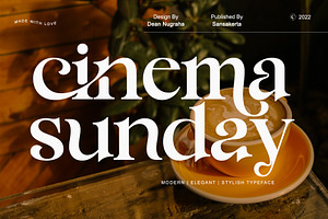 cinema sunday, a Serif Font by INKSUN™