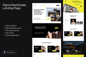 Figma Real Estate Landing Page, a Landing Page Template by Musara