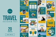 Travel Social Media Canva Templates, a Social Media Template by Pixelpick (Thumbnail 1 of 5)