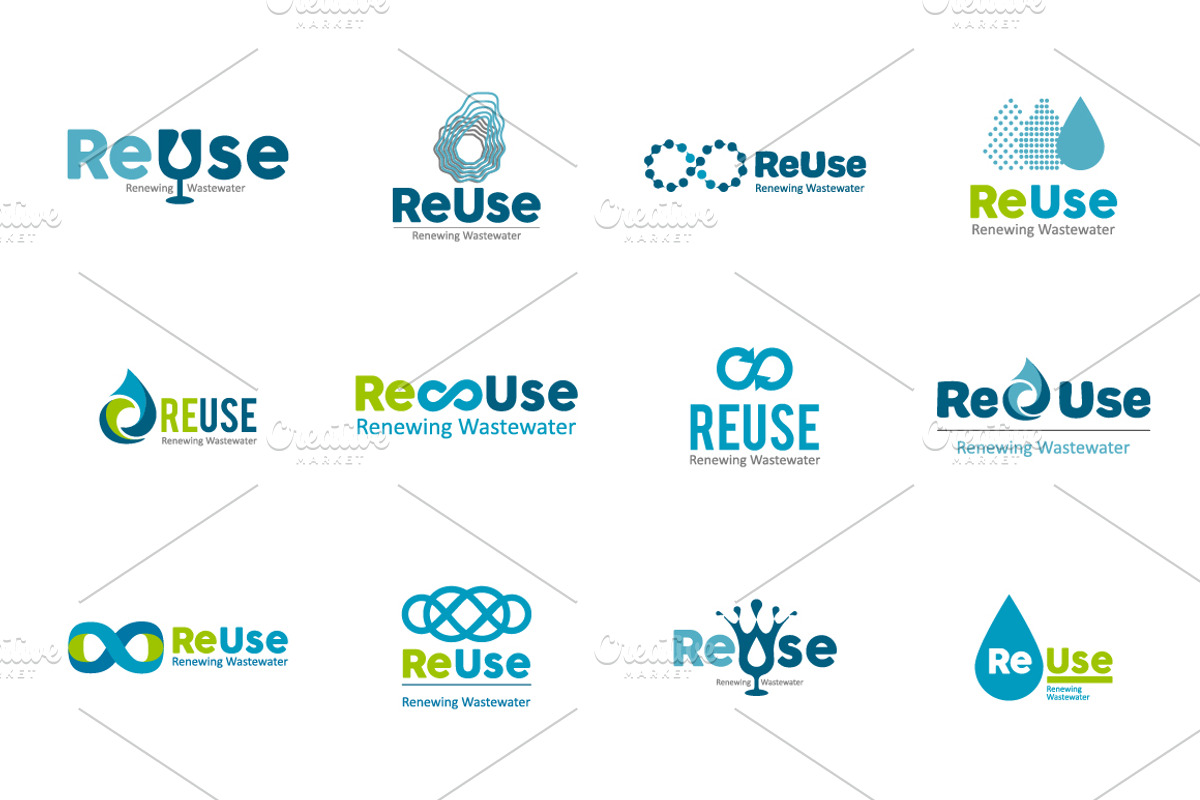 12 Water logo templates, an Icon by Artha Design Studio