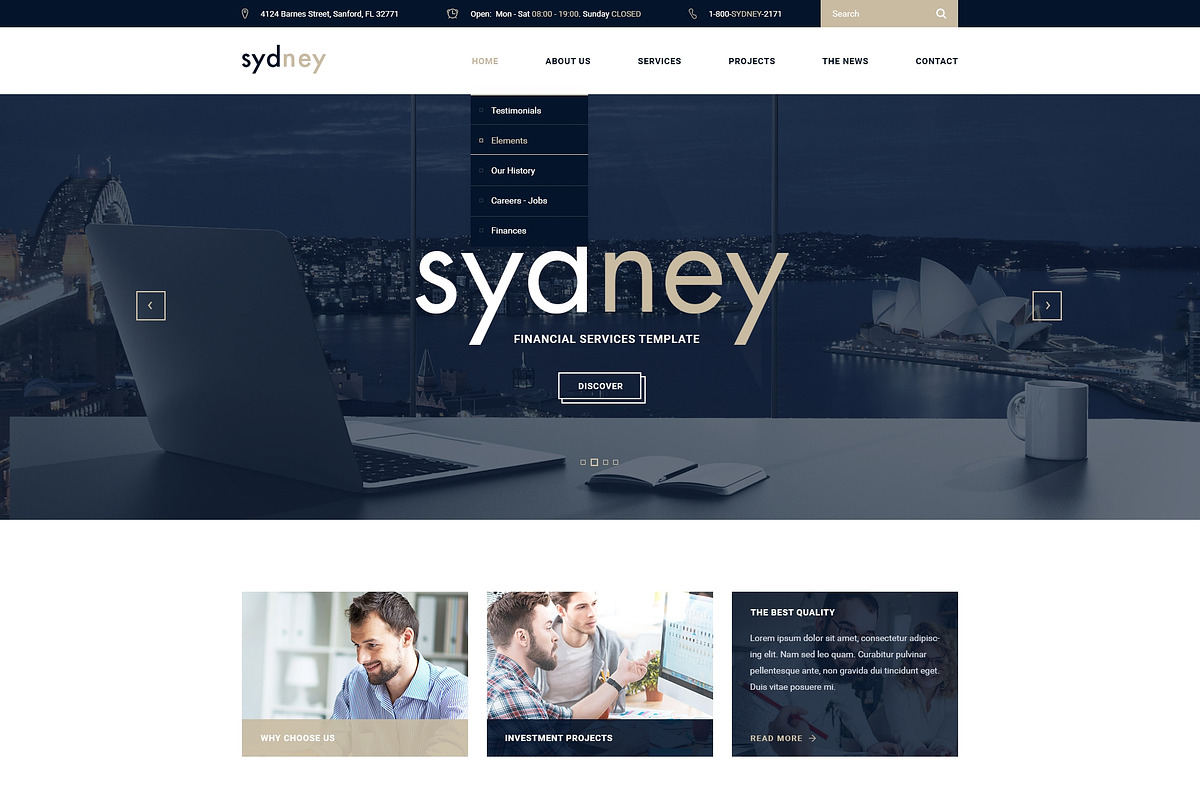 Sydney- Premium Finance/Business PSD, a Websites & App Template by Milo Studio (Photo 3 of 18)