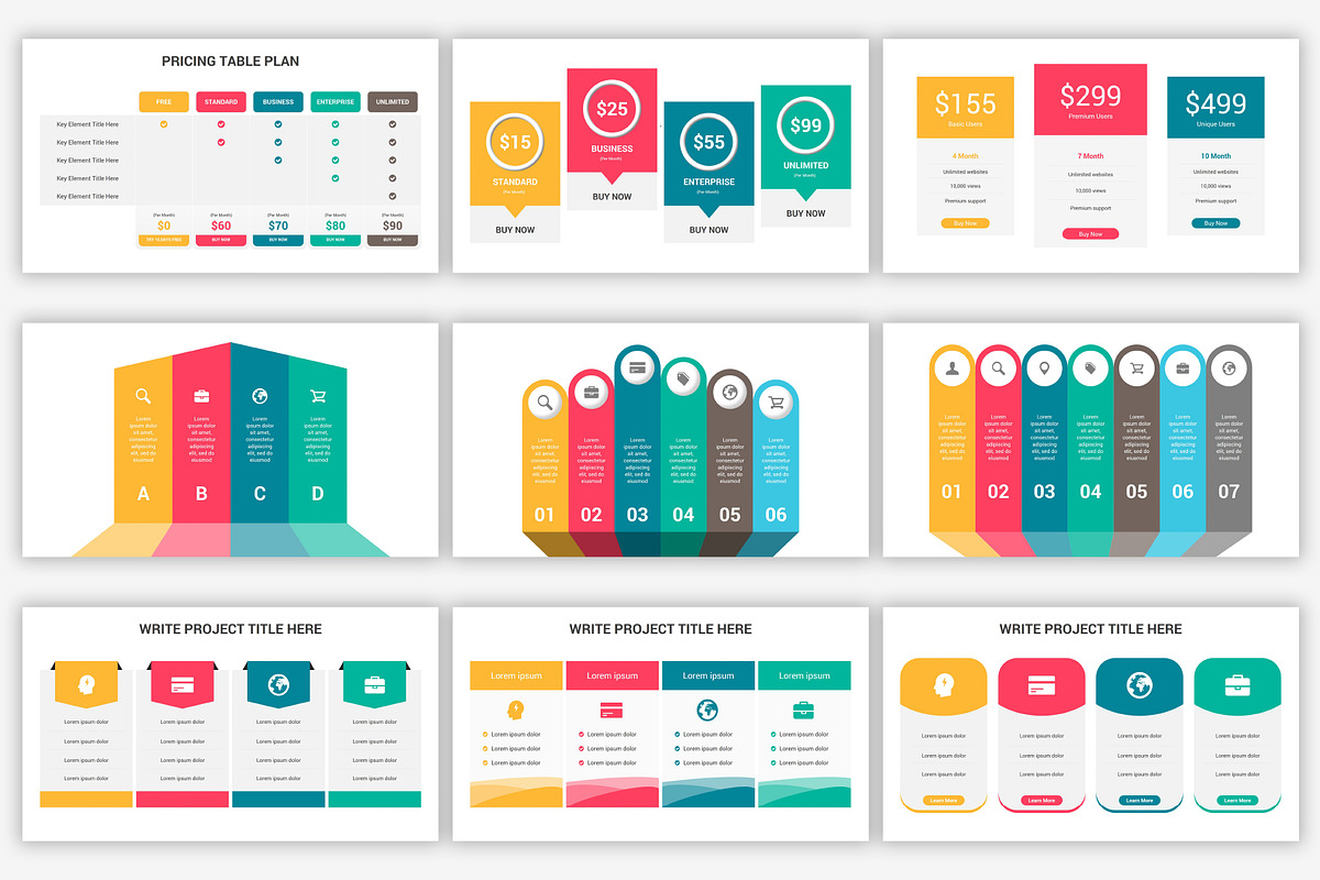 Creative PowerPoint Infographics, a Presentation Template by SlideOne (Photo 9 of 9)