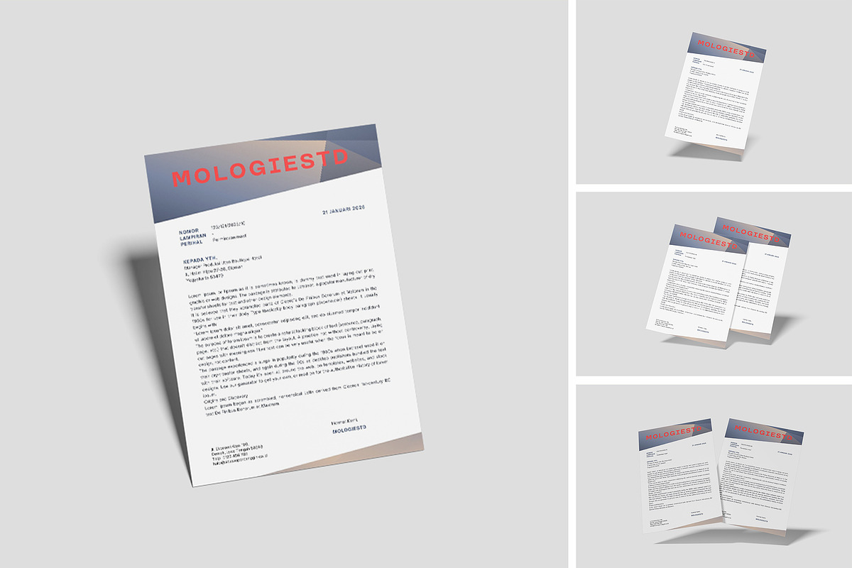 Letterhead Mockup, a Brochure Template by kebunmockup (Photo 1 of 5)