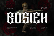 Bosieh - Modern Blackletter, a Blackletter Font by Imoodev (Thumbnail 1 of 5)