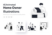 Animated Home Owner Illustration, an Outline Icon by Vectors Market (Thumbnail 1 of 5)