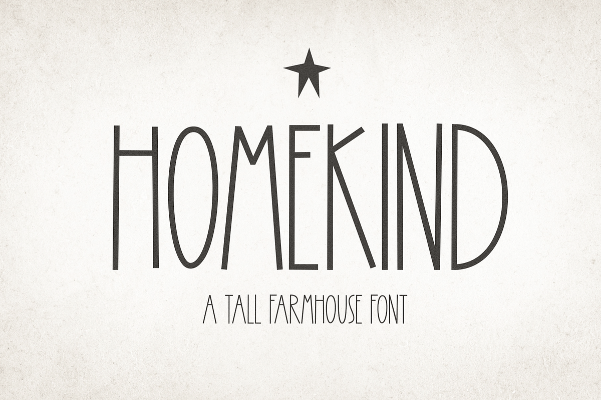 Homekind | Tall Farmhouse Font, a Font by KA Designs (Photo 1 of 10)