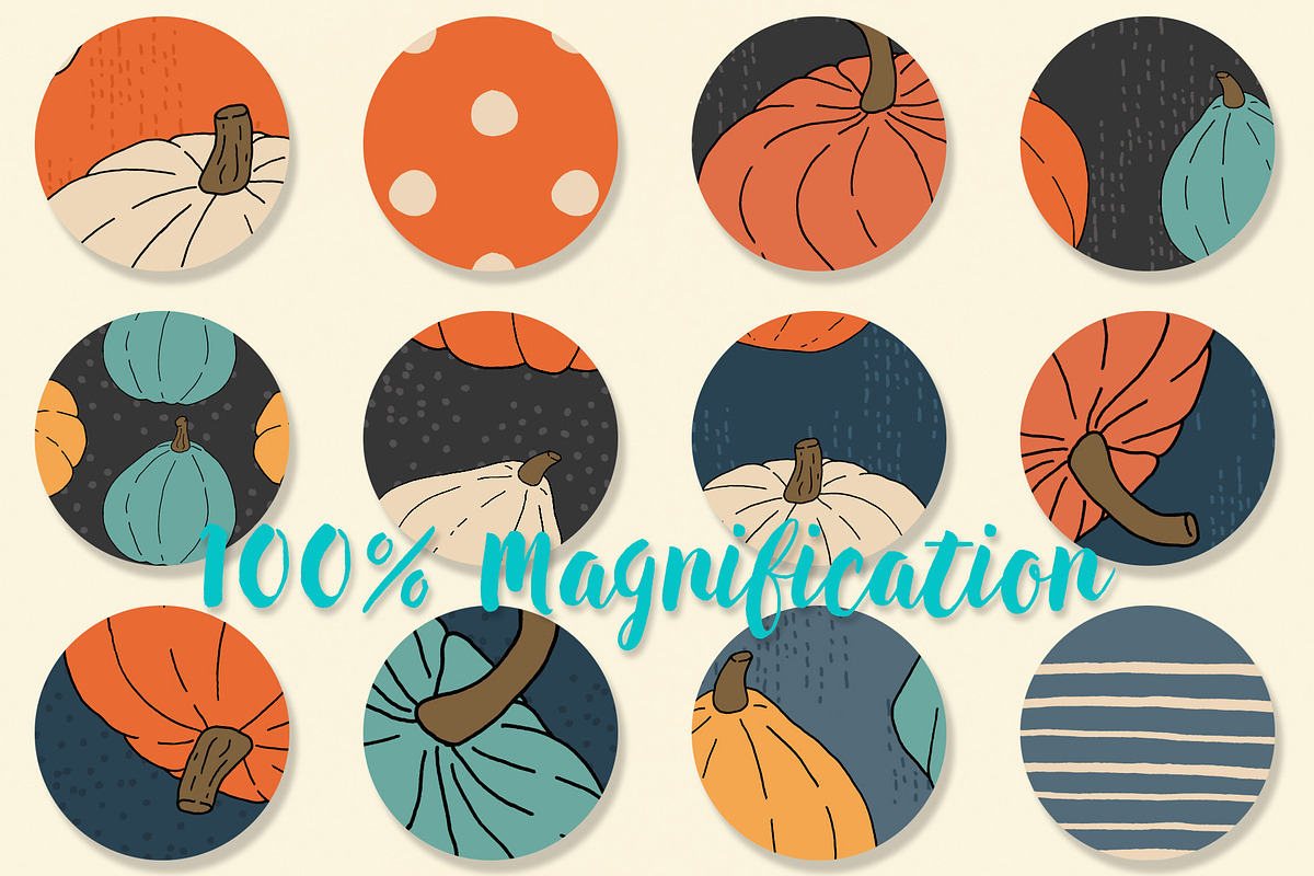 Midnight Pumpkins Fall Patterns, a Pattern Graphic by Northern Whimsy Design (Photo 3 of 4)