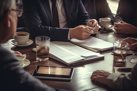 Group of business people discussing, a Photo by Iftikhar Alam