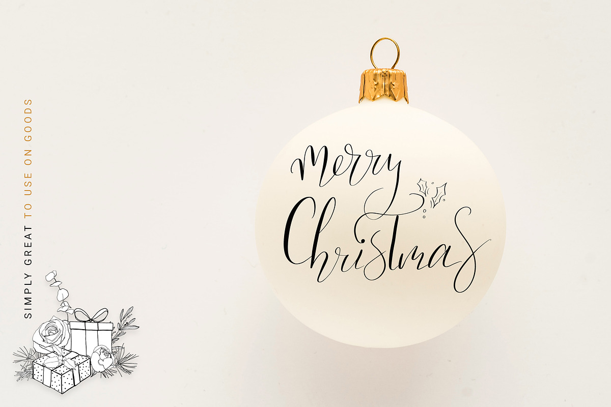 Handlettered Christmas Gift Box, an Illustration by Typography Prime (Photo 8 of 13)
