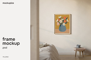 4x5 Bedroom Frame Mockup Artful