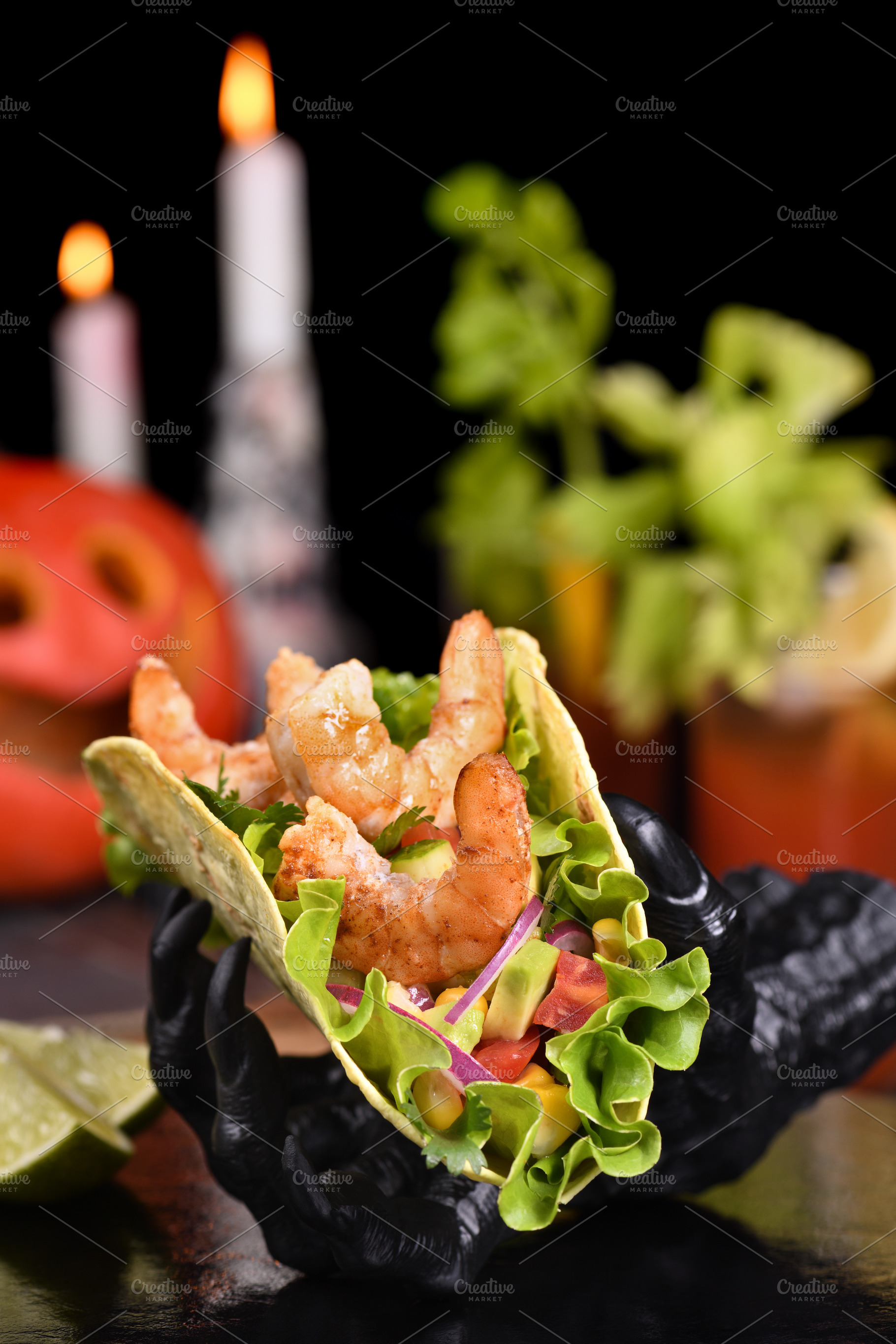 Shrimp Tacos for Halloween, a Food & Drink Photo by Apolonia