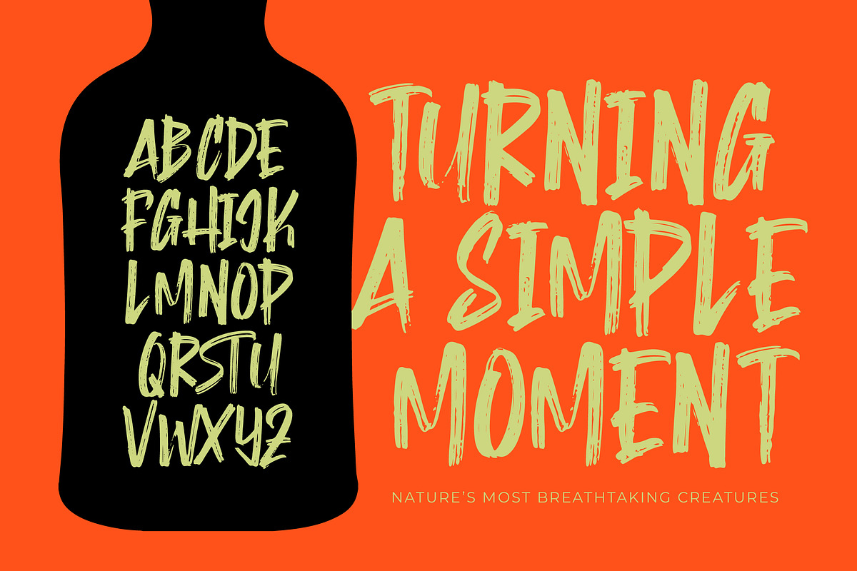 Montha Stroner Display Brush Font, a Script Font by Letterena Studios Script (Photo 8 of 15)
