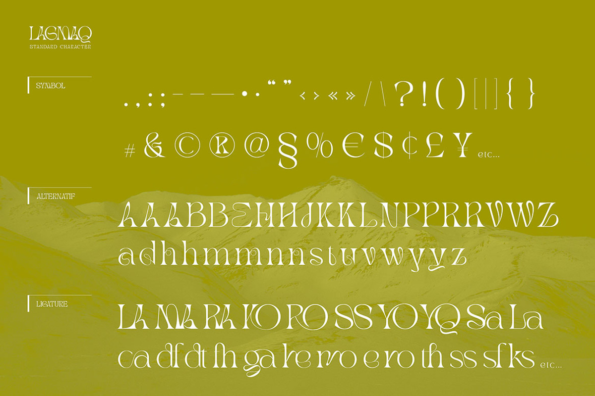 Lagmaq Unique Serif Font, a Serif Font by Cruzine (Photo 5 of 8)
