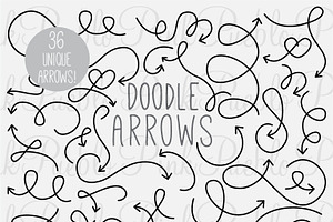 Doodle Arrows Photoshop Brushes