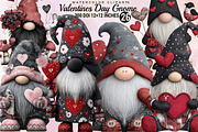 Watercolor Valentines Day Gnome Clip, an Illustration by SVGArt (Thumbnail 1 of 8)