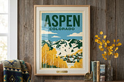 Aspen Colorado Vintage Wall Art, an Object Graphic by Image for Sale (Thumbnail 2 of 3)