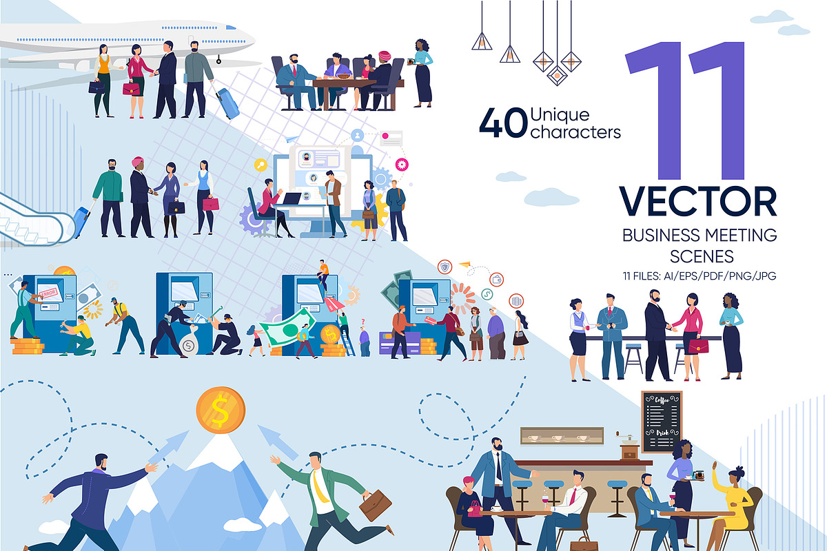 Business Meeting Vector Scenes, a Landing Page Template by Tera Vector (Photo 1 of 3)