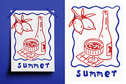 Dolce Vita, summer holiday posters, a Decorative Illustration by Good Studio (Thumbnail 3 of 6)