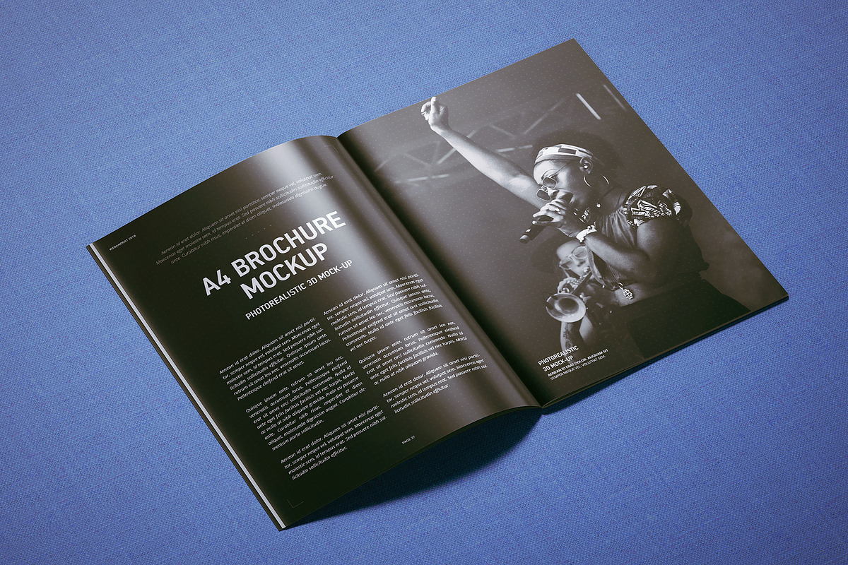 A4 Magazine | Brochure Mock-up, a Books & Magazine Mockup by WebAndCat (Photo 9 of 32)