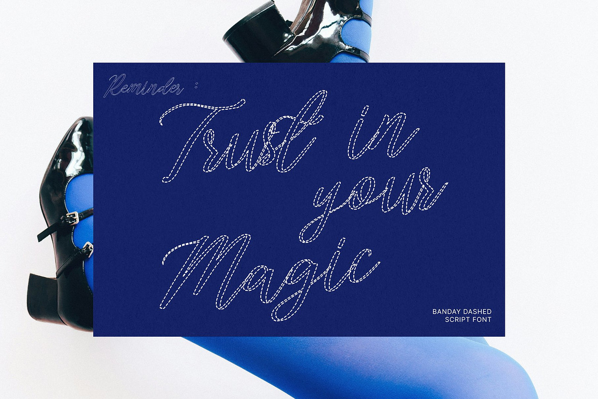 Banday Dashed, a Script Font by Craft Supply Co. (Photo 4 of 8)