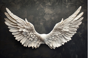 Pair of white angel wings, an Animal Photo by Ylivdesign