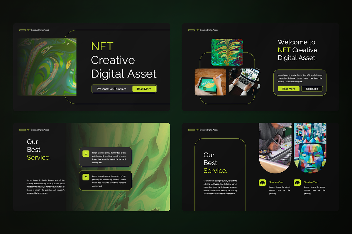 NFT Digital Asset Powerpoint, a Presentation Template by SquidPixey (Photo 2 of 7)